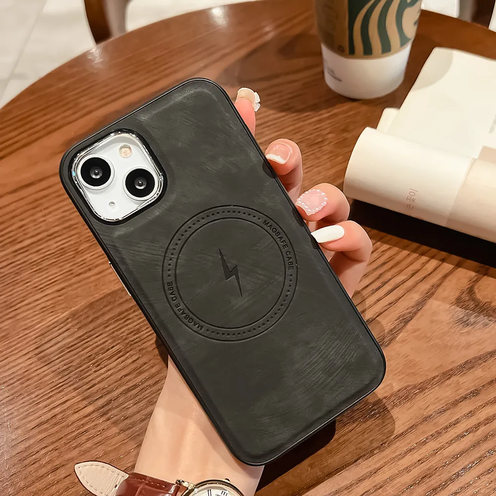 Leather Texture Magnetic iPhone Case
